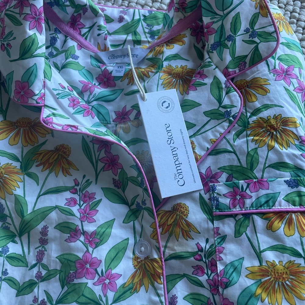 The Company Store Floral Pajama Set - Multicolor - Picture 4 of 4